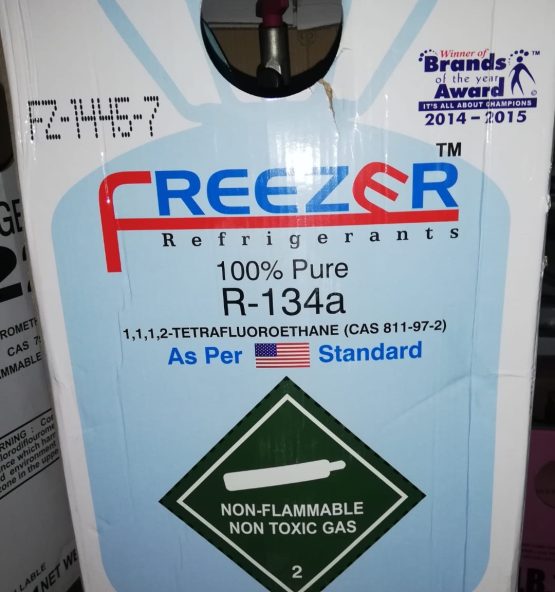 FREEZER R 134a Refrigerant – 30 lbs Cylinder Side Pic 555x592