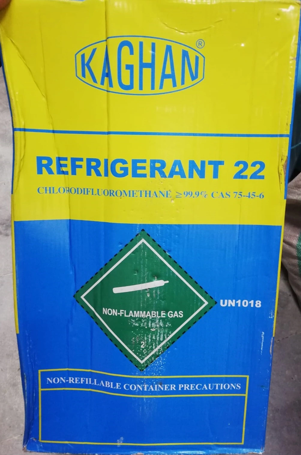 Kaghan r22 refrigerent gas front side