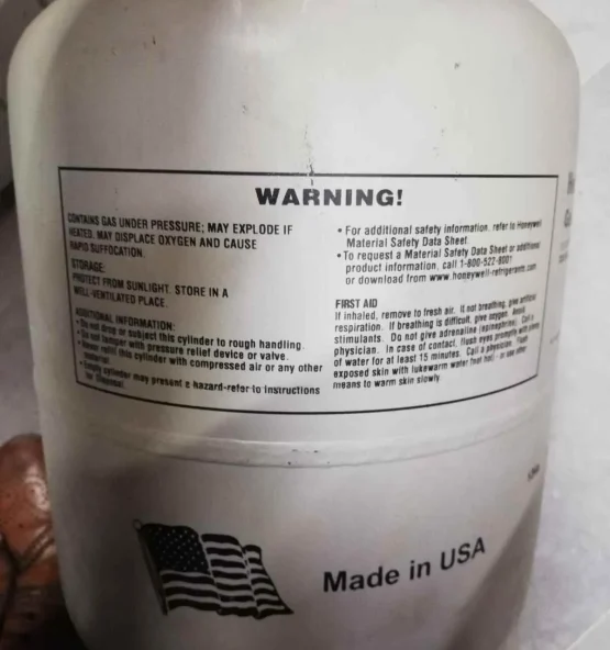 Honeywell R 134 A Gas 555x592
